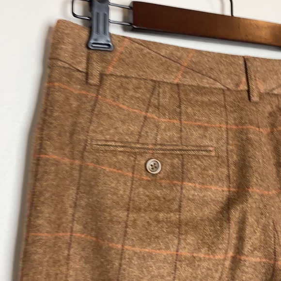 Express Design Studio Editor Windowpane Herringbone Wool Blend Pants - Picture 3 of 10